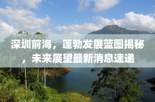深圳前海，蓬勃發(fā)展藍(lán)圖揭秘，未來(lái)展望最新消息速遞