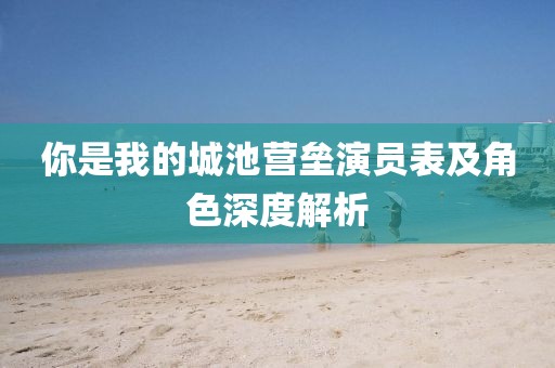 你是我的城池營壘演員表及角色深度解析