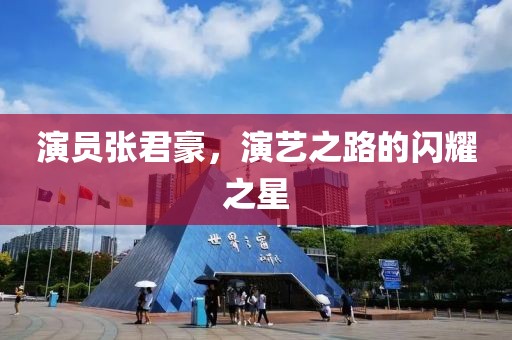 演員張君豪，演藝之路的閃耀之星