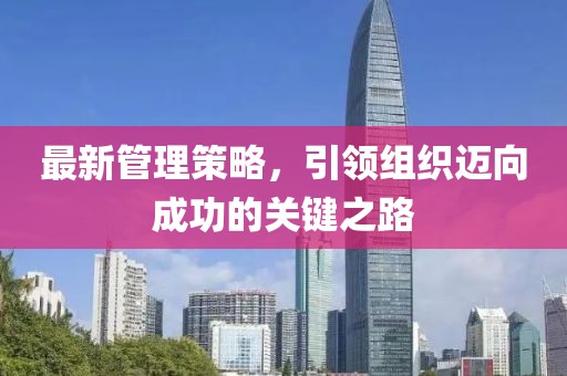 最新管理策略，引領(lǐng)組織邁向成功的關(guān)鍵之路