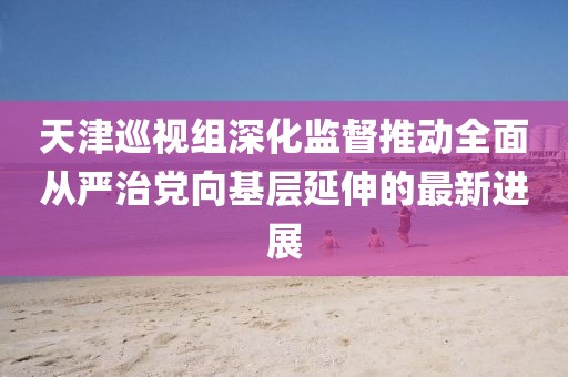 天津巡視組深化監(jiān)督推動全面從嚴治黨向基層延伸的最新進展