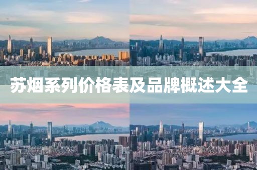 蘇煙系列價格表及品牌概述大全