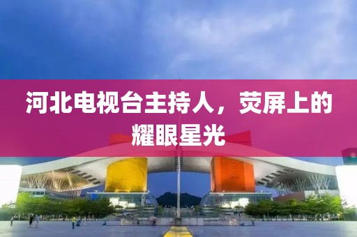 河北電視臺主持人，熒屏上的耀眼星光