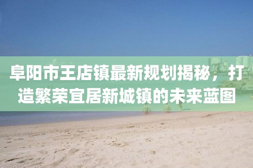 阜陽市王店鎮(zhèn)最新規(guī)劃揭秘，打造繁榮宜居新城鎮(zhèn)的未來藍(lán)圖