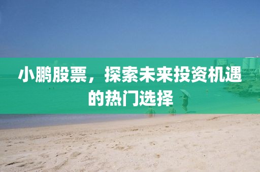 小鵬股票，探索未來投資機遇的熱門選擇
