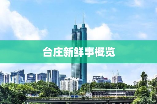 臺莊新鮮事概覽
