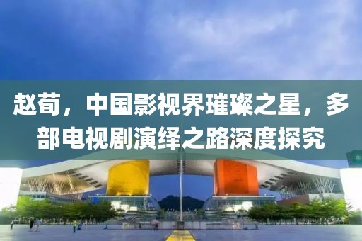 趙荀，中國影視界璀璨之星，多部電視劇演繹之路深度探究