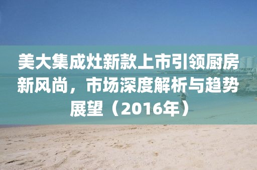 美大集成灶新款上市引領廚房新風尚，市場深度解析與趨勢展望（2016年）