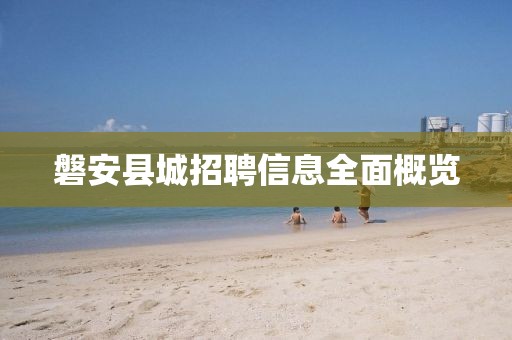 磐安縣城招聘信息全面概覽