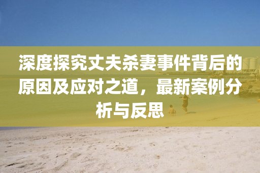 深度探究丈夫殺妻事件背后的原因及應(yīng)對(duì)之道，最新案例分析與反思