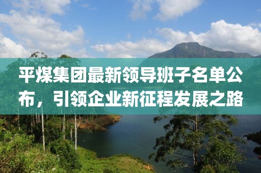 平煤集團(tuán)最新領(lǐng)導(dǎo)班子名單公布，引領(lǐng)企業(yè)新征程發(fā)展之路