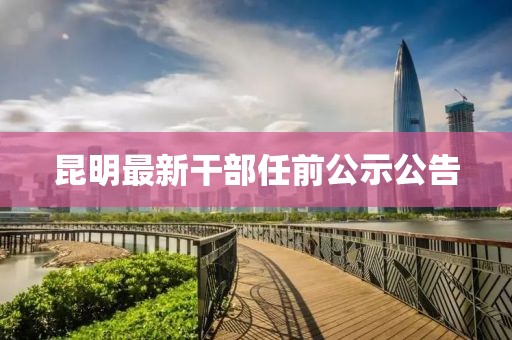 昆明最新干部任前公示公告