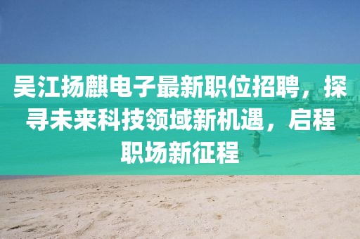 吳江揚麒電子最新職位招聘，探尋未來科技領域新機遇，啟程職場新征程