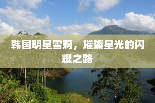 韓國明星雪莉，璀璨星光的閃耀之路