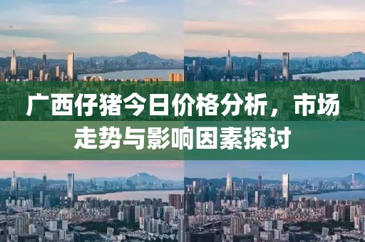 廣西仔豬今日價(jià)格分析，市場走勢與影響因素探討