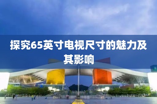 探究65英寸電視尺寸的魅力及其影響