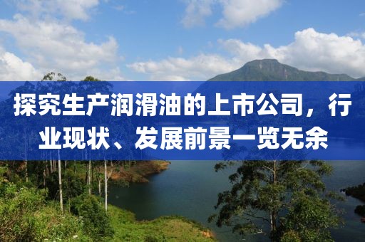 探究生產(chǎn)潤滑油的上市公司，行業(yè)現(xiàn)狀、發(fā)展前景一覽無余