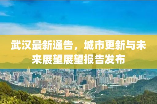 武漢最新通告，城市更新與未來(lái)展望展望報(bào)告發(fā)布