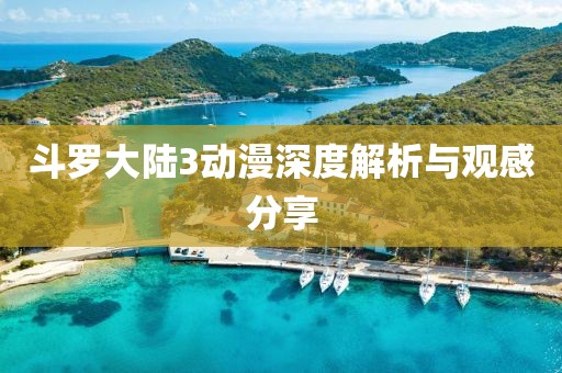 斗羅大陸3動(dòng)漫深度解析與觀感分享