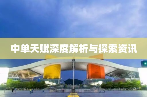 中單天賦深度解析與探索資訊