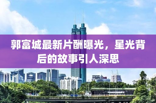 郭富城最新片酬曝光，星光背后的故事引人深思