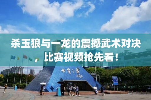 殺玉狼與一龍的震撼武術(shù)對決，比賽視頻搶先看！