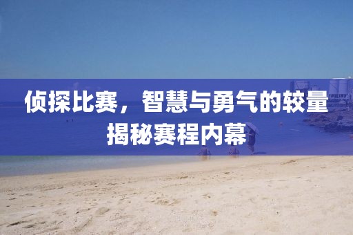 偵探比賽，智慧與勇氣的較量揭秘賽程內(nèi)幕