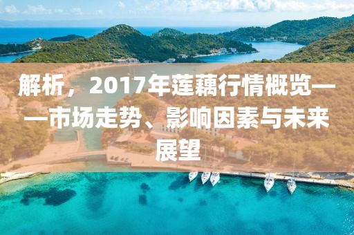 解析，2017年蓮藕行情概覽——市場走勢、影響因素與未來展望