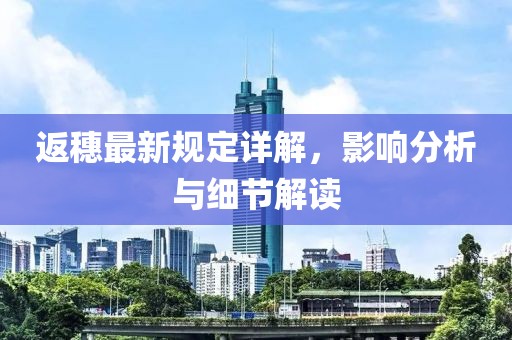 返穗最新規(guī)定詳解，影響分析與細(xì)節(jié)解讀
