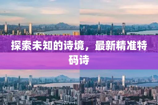 探索未知的詩(shī)境，最新精準(zhǔn)特碼詩(shī)