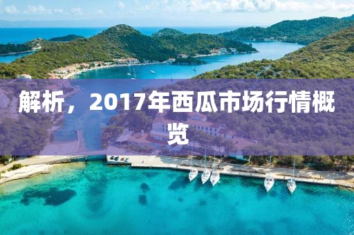 解析，2017年西瓜市場(chǎng)行情概覽