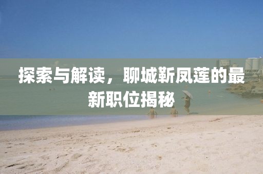 探索與解讀，聊城靳鳳蓮的最新職位揭秘