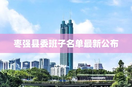 棗強(qiáng)縣委班子名單最新公布