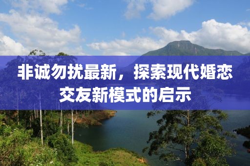 非誠勿擾最新，探索現(xiàn)代婚戀交友新模式的啟示