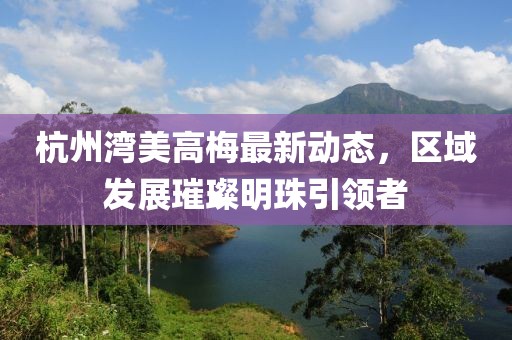 杭州灣美高梅最新動態(tài)，區(qū)域發(fā)展璀璨明珠引領(lǐng)者