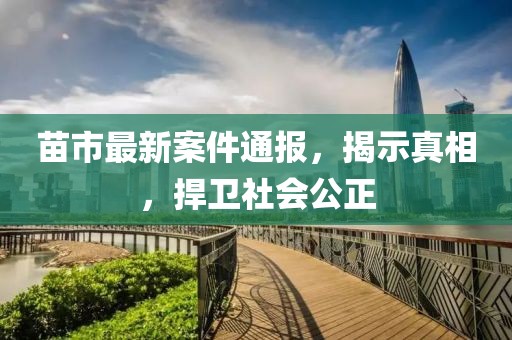 苗市最新案件通報，揭示真相，捍衛(wèi)社會公正