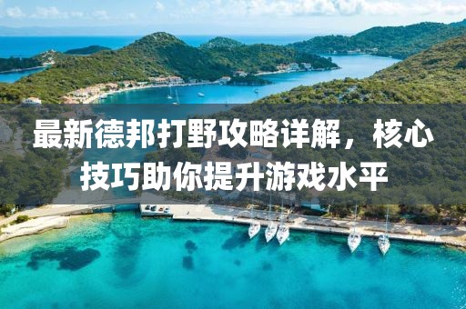 最新德邦打野攻略詳解，核心技巧助你提升游戲水平