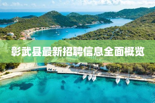 彰武縣最新招聘信息全面概覽
