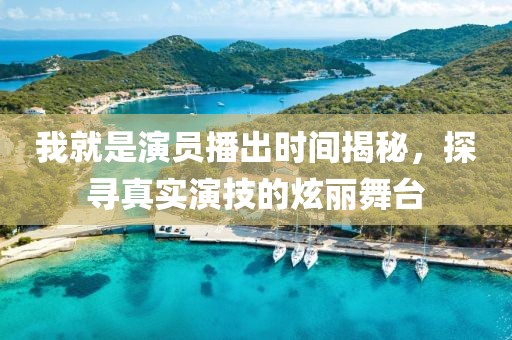 我就是演員播出時(shí)間揭秘，探尋真實(shí)演技的炫麗舞臺(tái)