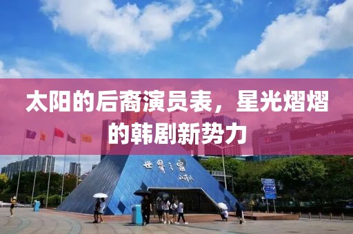 太陽的后裔演員表，星光熠熠的韓劇新勢(shì)力