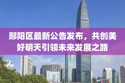 鄖陽(yáng)區(qū)最新公告發(fā)布，共創(chuàng)美好明天引領(lǐng)未來(lái)發(fā)展之路