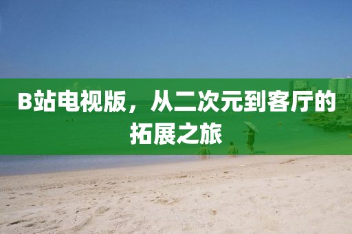 B站電視版，從二次元到客廳的拓展之旅