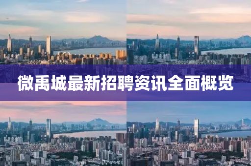 微禹城最新招聘資訊全面概覽