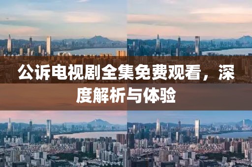 公訴電視劇全集免費(fèi)觀看，深度解析與體驗(yàn)